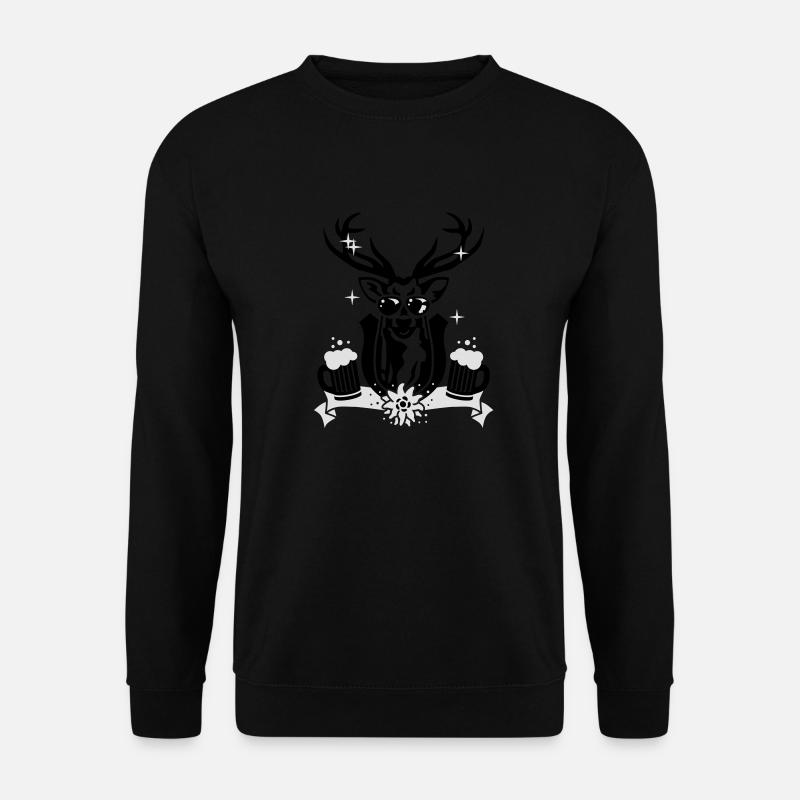 Wiesn Hirsch 2C - - Unisex Sweatshirt - black