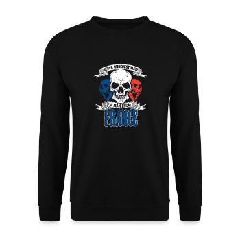 Idée cadeau bannière drapeau France - Sweat-shirt Unisexe - noir - Devant - Alina (178cm) & Michal (187cm)