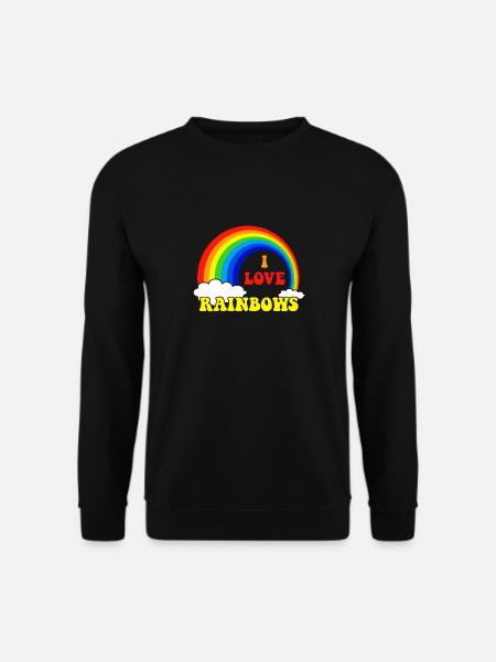 I love rainbow gift kids christmas - Unisex Sweatshirt - black