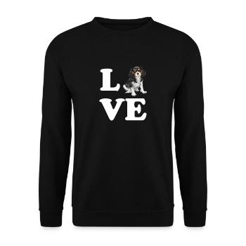 Cavalier King Charles Spaniel - Unisex Sweatshirt - black - Front - Alina (178cm) & Michal (187cm)