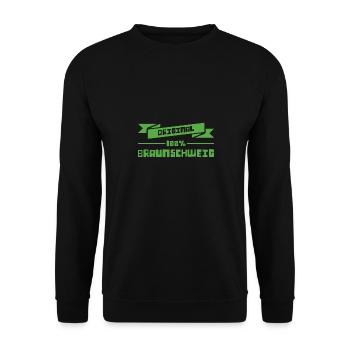 Braunschweig - Unisex Pullover - Schwarz - Vorne - Alina (178cm) & Michal (187cm)
