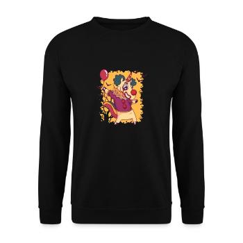 Clown licorne, halloween, licorne - Sweat-shirt Unisexe - noir - Devant - Alina (178cm) & Michal (187cm)