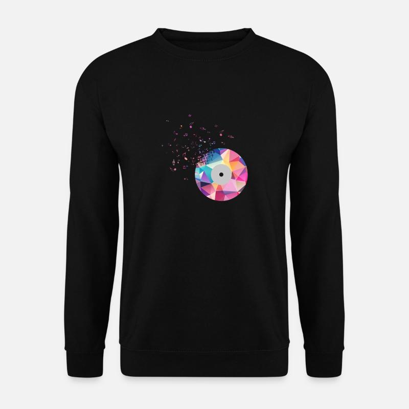 Music CD Music Note - Unisex Sweatshirt - black
