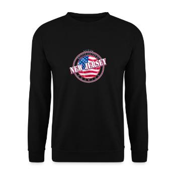 New Jersey Amerika Land Geschenk - Unisex Pullover - Schwarz - Vorne - Alina (178cm) & Michal (187cm)