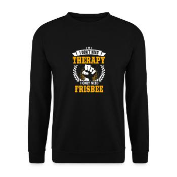 Frisbee - Unisex Pullover - Schwarz - Vorne - Alina (178cm) & Michal (187cm)