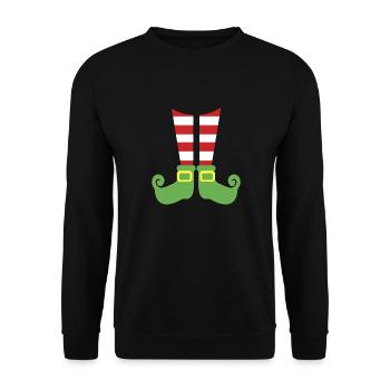 WEIHNACHTEN ELFENBEINE - Unisex Pullover - Schwarz - Vorne - Alina (178cm) & Michal (187cm)