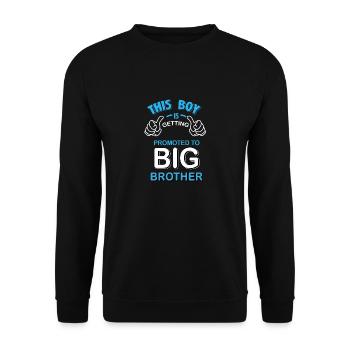 Dieser Junge ist Erste Beförderung zum Big Brother - Unisex Pullover - Schwarz - Vorne - Alina (178cm) & Michal (187cm)