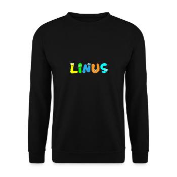 Linus - Unisex Pullover - Schwarz - Vorne - Alina (178cm) & Michal (187cm)