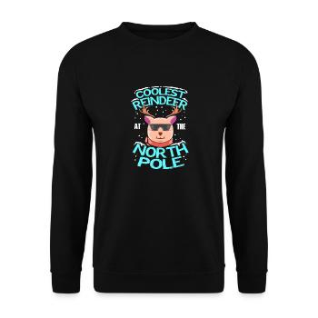 Le plus cool des rennes au pôle Nord - Sweat-shirt Unisexe - noir - Devant - Alina (178cm) & Michal (187cm)