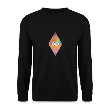 Dreieck infinity - Unisex Pullover - Schwarz - Vorne - Alina (178cm) & Michal (187cm)