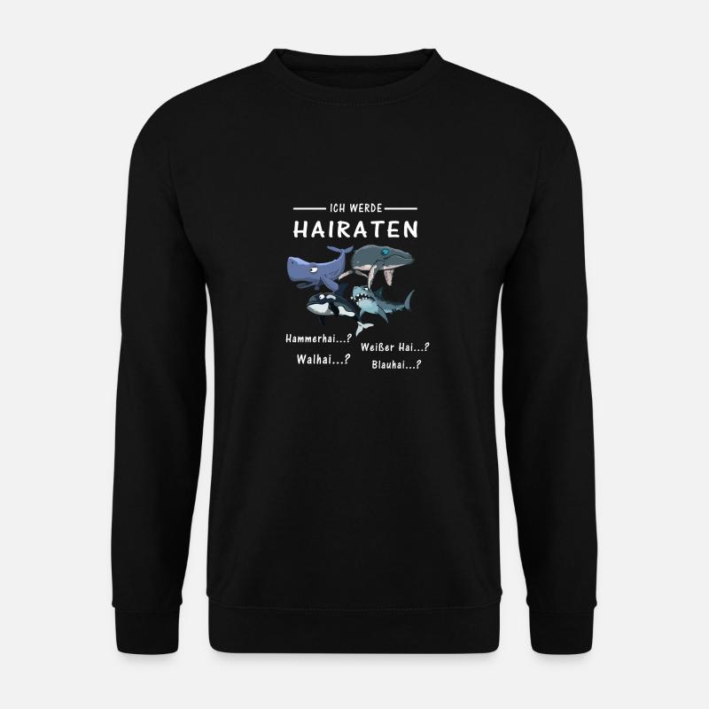 Heiraten oder Hairaten JGA Junggesellenabschied - Unisex Pullover - Schwarz