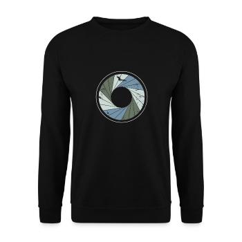 Christmas photography lens gift camera - Unisex Sweatshirt - black - Front - Alina (178cm) & Michal (187cm)