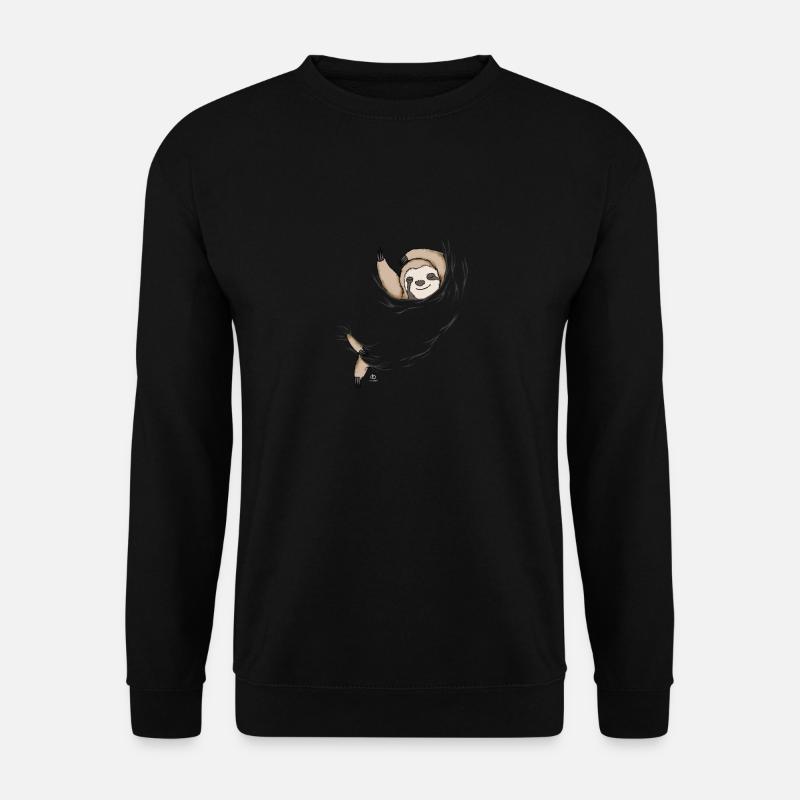 Faultier Geschenk schlafen - Unisex Pullover - Schwarz