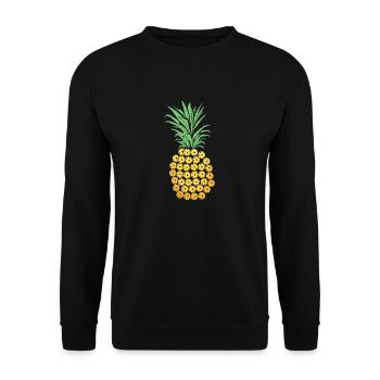 Pickeball pineapple gift - Unisex Sweatshirt - black - Front - Alina (178cm) & Michal (187cm)