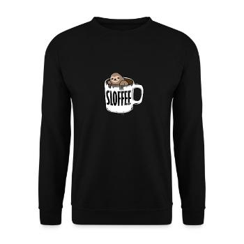 Sloffee gift - Unisex Sweatshirt - black - Front - Alina (178cm) & Michal (187cm)