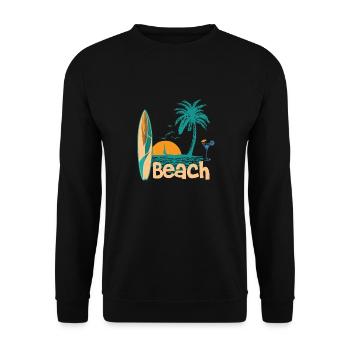 Beach - Unisex Pullover - Schwarz - Vorne - Alina (178cm) & Michal (187cm)