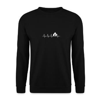 Fire Brigade Gift Delete - Unisex Sweatshirt - black - Front - Alina (178cm) & Michal (187cm)