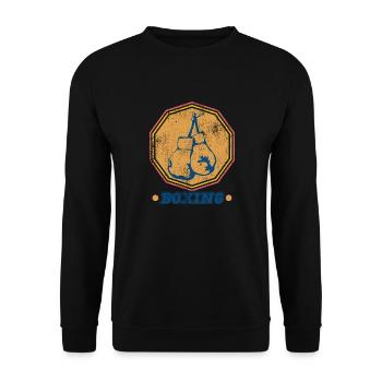 Boxing Boxing Gloves - Unisex Sweatshirt - black - Front - Alina (178cm) & Michal (187cm)