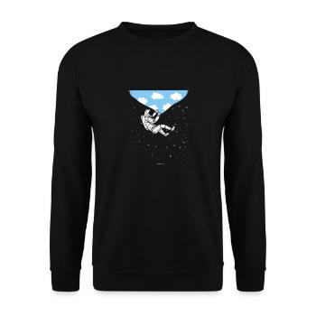 Astronaut in the sky gift - Unisex Sweatshirt - black - Front - Alina (178cm) & Michal (187cm)