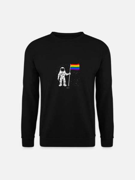 Astronauten-LGBT-Geschenk - Unisex Pullover - Schwarz