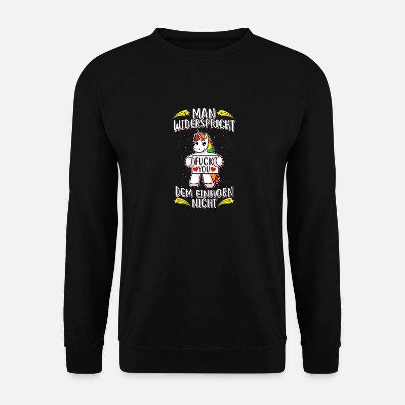 Man widerspricht unicorn gift - Unisex Sweatshirt - black