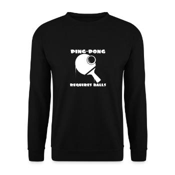 Ping-Pong - Unisex Pullover - Schwarz - Vorne - Alina (178cm) & Michal (187cm)