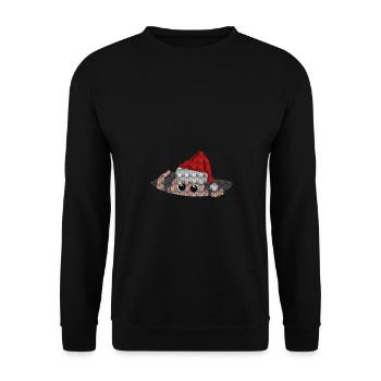 Cadeau de maman enceinte de Noël du père Noël de bébé - Sweat-shirt Unisexe - noir - Devant - Alina (178cm) & Michal (187cm)