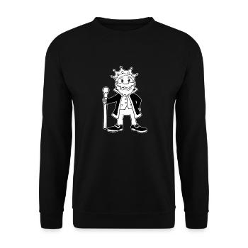 King Imperial Majesty Crown Royal Gift - Unisex Sweatshirt - black - Front - Alina (178cm) & Michal (187cm)