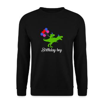 Birthday Boy Shark - Sweat-shirt Unisexe - noir - Devant - Alina (178cm) & Michal (187cm)