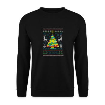 buntes chemistree Geschenk - Unisex Pullover - Schwarz - Vorne - Alina (178cm) & Michal (187cm)