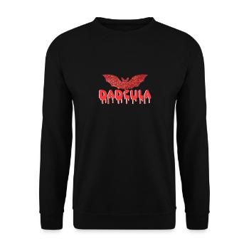 DadCula - Unisex Sweatshirt - black - Front - Alina (178cm) & Michal (187cm)