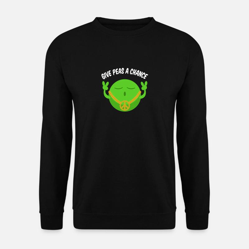 Give peas a chance - Unisex Sweatshirt - black