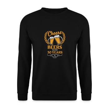 30e anniversaire - 30 ans - Sweat-shirt Unisexe - noir - Devant - Alina (178cm) & Michal (187cm)