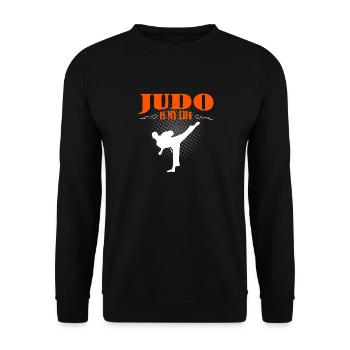 Judo Is My Life - Unisex Sweatshirt - black - Front - Alina (178cm) & Michal (187cm)