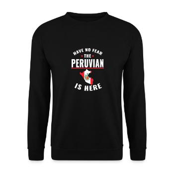 N'ayez pas peur que le Péruvien soit ici - Sweat-shirt Unisexe - noir - Devant - Alina (178cm) & Michal (187cm)