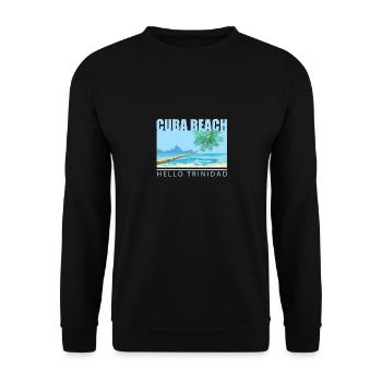 Cuba Beach - Unisex Pullover - Schwarz - Vorne - Alina (178cm) & Michal (187cm)