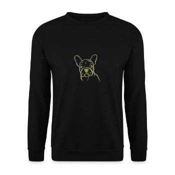 French bulldog - Unisex Sweatshirt - black - Front - Alina (178cm) & Michal (187cm)