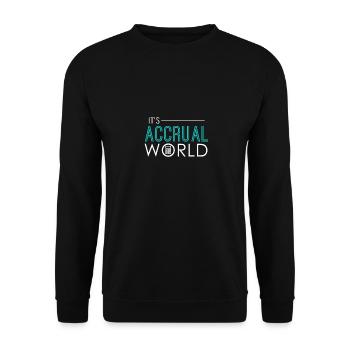It's Accrual World Funny Accounting & Accountant - Unisex Sweatshirt - black - Front - Alina (178cm) & Michal (187cm)