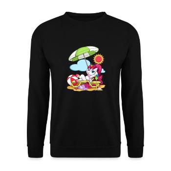 Unicorn T-Shirt - Unisex Sweatshirt - black - Front - Alina (178cm) & Michal (187cm)