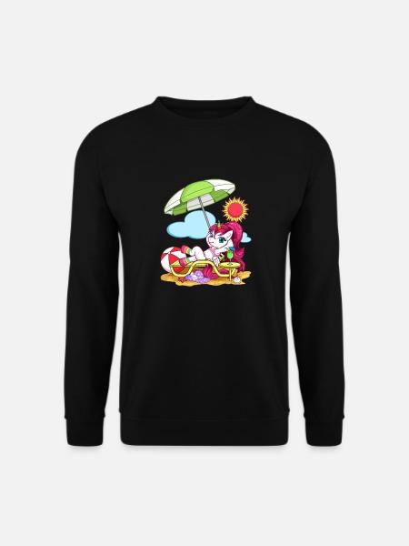 Einhorn T-Shirt - Unisex Pullover - Schwarz