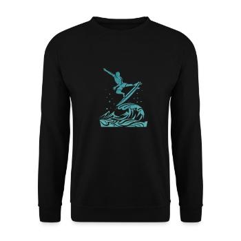 Surfers surfers - Unisex Sweatshirt - black - Front - Alina (178cm) & Michal (187cm)