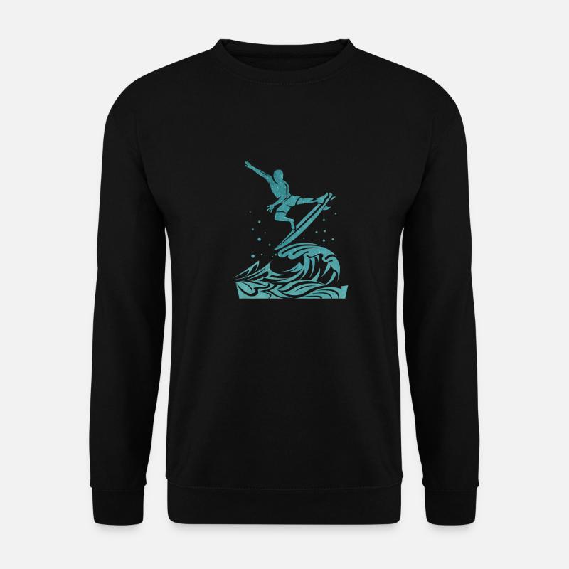 Surfer Wellenreiter - Unisex Pullover - Schwarz