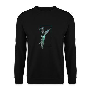 Praying Mantis Negative photography - Unisex Sweatshirt - black - Front - Alina (178cm) & Michal (187cm)