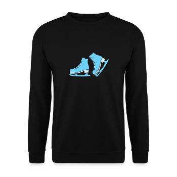 Figure skating children's shoes gift Christmas - Unisex Sweatshirt - black - Front - Alina (178cm) & Michal (187cm)