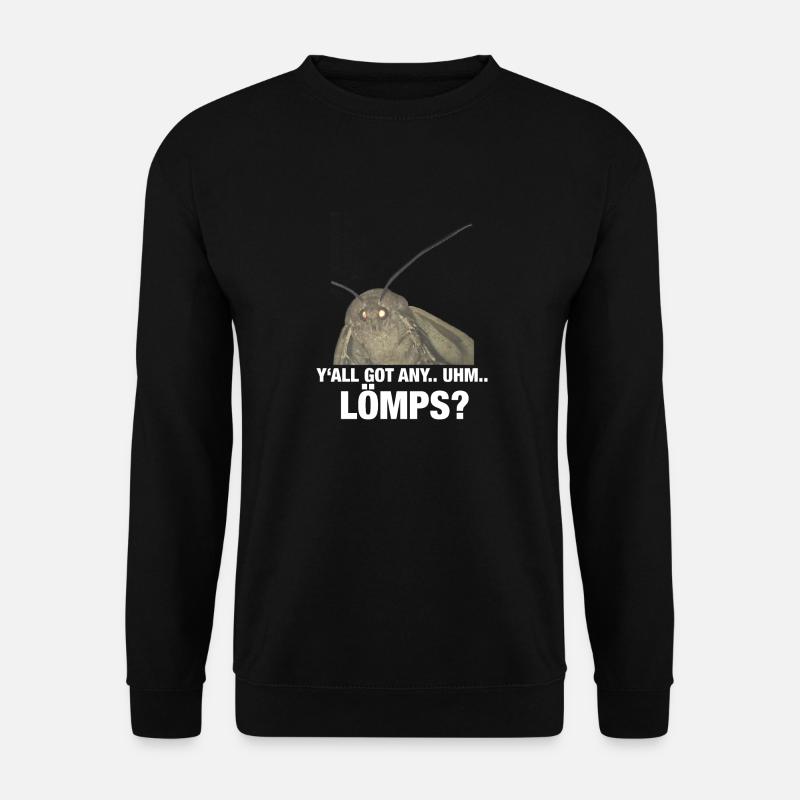 Motten Moth Lamp Meme Shirt Geschenk Lustig Lömp - Unisex Pullover - Schwarz