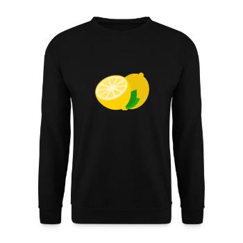 Aigre Citron Jaune Citron Vert - Sweat-shirt Unisexe - noir - Devant - Alina (178cm) & Michal (187cm)