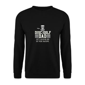 Disc golf father gift idea - Unisex Sweatshirt - black - Front - Alina (178cm) & Michal (187cm)