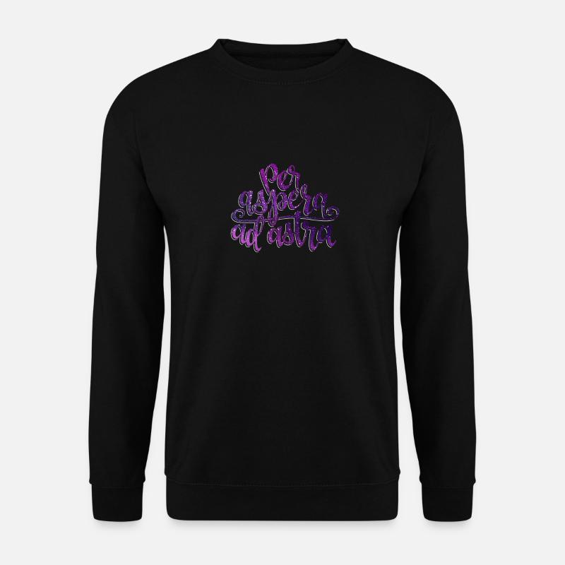 Per aspera ad astra Latein Spruch Kostüm Geschenk - Unisex Pullover - Schwarz