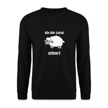 I am totally sharp / sheep - Unisex Sweatshirt - black - Front - Alina (178cm) & Michal (187cm)