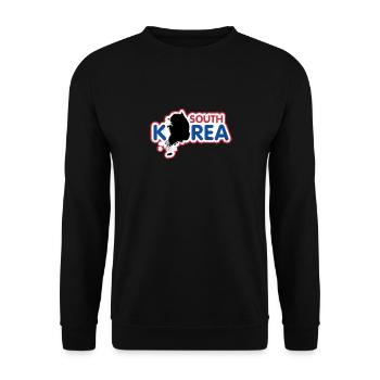 Nordkorea Südkorea Korea Flagge Geschenk - Unisex Pullover - Schwarz - Vorne - Alina (178cm) & Michal (187cm)